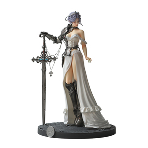 Figurine PVC Guerrière <span class=keywords><strong>Elfe</strong></span> en Robe Blanche avec Armure et Épée, Modèle de Collection Unisexe d'Animation Western, Statue Décorative et Cadeau - Product Image 1
