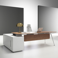 Bureau Commercial en bois en forme de L, de luxe, style futuriste, chine