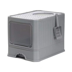 Pakeway Umweltfreundliche PP-Material Faltbare Katzentoilette mit Schaufel für Katzenstreu - Product Image 1