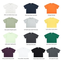 T-shirt court pour homme Color Elephant Island 2026, 210g, coupe ample, style streetwear américain, collection Printemps/Été, pour le marché international