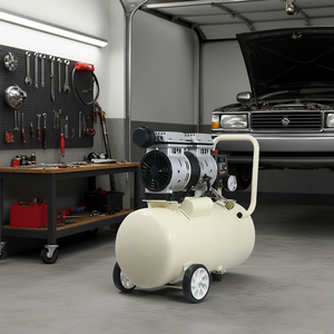 Compresseur d'air 550W 30L avec manomètre analogique et conception portable pour le gonflage des pneus de véhicule et l'utilisation en atelier - Product Image 2