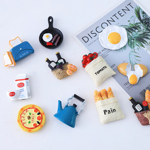 Aimant de réfrigérateur en résine 3D, simulation d'aliments, pour la décoration de la maison, messages, photos - Product Image 1