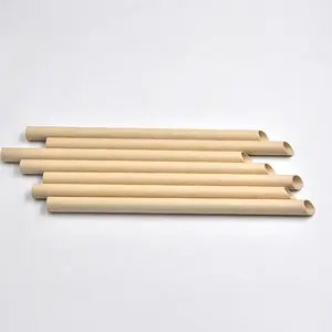 Canudos de beber de fibra de bambu, venda da da fábrica, logotipo personalizado, descartável, canudos degradáveis de suco, fibra de bambu