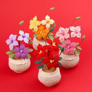 Bouquet de fleurs en fil tissé Cheifferite fait main, fini et prêt à offrir, cadeau de vacances pour les enseignants et les camarades de classe - Product Image 2