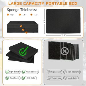 Valise de <span class=keywords><strong>transport</strong></span> en aluminium idéale pour le <span class=keywords><strong>transport</strong></span> d'équipements de microphone et de caméra, valise de mixage <span class=keywords><strong>DJ</strong></span> avec mousse pré-découpée personnalisable - Product Image 6