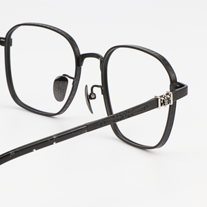 Lunettes de marque de luxe à <span class=keywords><strong>monture</strong></span> ronde rétro populaire Y2k, couleur noir argent, optique, personnalisation en gros, prescription, multifocales - Product Image 6