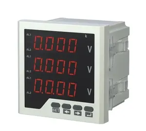 Three Phase Three Wire/Four Wire LED display digital panel meter generator Voltage Meter 80*80