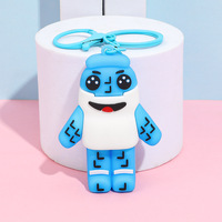 Porte-clés Meme Amusant 'Brainrot' Personnage de Dessin Animé 'Steal a Slipper' Pendentif de Sac Humoristique Figurine Gamer 3D Cadeau Cool pour Ados