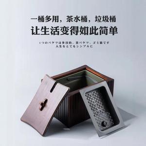Wholesale bamboo tea dregs <b>buckets</b>, large sizes <b>with</b> <b>lids</b>, filter tea <b>buckets</b>, trash cans, Kung Fu tea sets, household - Product Image 3