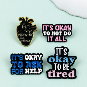 เข็มกลัด<span class=keywords><strong>คำคม</strong></span>ภาษาอังกฤษสร้างสรรค์แบบส่วนตัว, เข็มกลัดรูปหัว<span class=keywords><strong>ใจ</strong></span>การ์ตูนโลหะผสมลายหยดน้ำมัน, เข็มกลัดตกแต่งเสื้อผ้า - Product Image 2