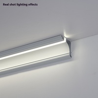 Profilé LED Deux-en-Un en Aluminium Lumière d'Angle Lumineuse pour Plafond de Salon Sans Rainure Ni Plâtre