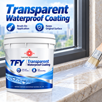 Revêtement imperméable invisible appliqué au pinceau sur les joints de carrelage avec un film transparent après durcissement pour les surfaces murales intérieures