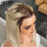 Perruque Lace Front HD Transparente en Cheveux Vierges Haut de Gamme, Sans Colle, Pré-Pluckée avec Ligne de Cheveux Naturelle
