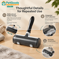 Brosse de toilettage auto-nettoyante réutilisable en plastique pour animaux de compagnie, peigne pour enlever les poils de chien et de chat, rouleau détachable, durable, hygiénique, ergonomique