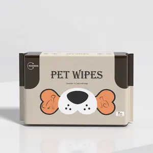 Lingettes jetables biodégradables 80 pièces pour animaux de compagnie lingettes de nettoyage pour chats et pour pattes corps bout à bout