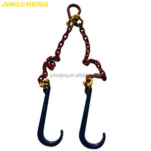 Cheap G70 5/16 "Cadena J Gancho Cadena de remolque Vástago largo T J Cadena en V, Estilo clásico J Gancho y T Ganchos - Product Image 4