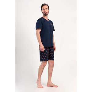 Ensemble short et t-shirt à col rond pour homme, style hip-hop, avec poches, respirant, imprimé - Product Image 3