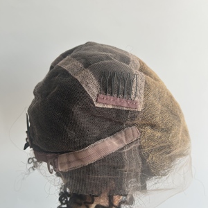 Perruque Courte Bouclée en Cheveux Humains Vierges HD Lace Sans Colle Ultra Respirante et Légère, Idéale pour le Quotidien, le Bureau et les Fêtes - En Stock - Product Image 5