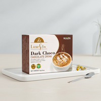 Café aux champignons instantané sans sucre, saveur chocolat, café aux champignons caféiné en boîte