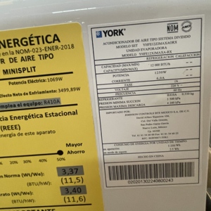 Aire Acondicionado Split de Pared de 1 Tonelada (12000 BTU) con Control Remoto en Inglés, Gran Flujo de Aire, R410A, Encendido/Apagado, Superventas - Product Image 5