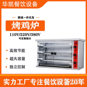 Commercial Gas Rotisserie Oven Stainless Steel MEJ-3PMEJ-6PMEJ-9P Propane Powered For Food Service - Product Image 4