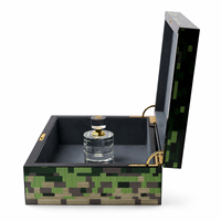Boîte Cadeau en Bois Brillant à Camouflage Numérique, Impression UV Personnalisée, Luxe, Écologique, Faite à la Main, pour Parfums et Objets de Collection