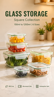 Ensemble de boîtes à lunch en verre borosilicate de haute qualité avec couvercles anti-fuite, empilables, pour la préparation des repas en cuisine, commande en gros