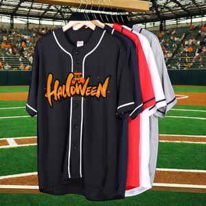 Camiseta de béisbol deportiva transpirable con bordado abotonado vintage americano personalizado con impresión por sublimación completa - Product Image 1