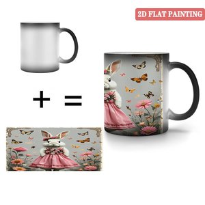 Mug en céramique noir givré 11 oz, sensible à la chaleur, tasse vierge, cadeau d'entreprise pour les fêtes - Product Image 4