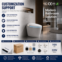 WC intelligent de luxe en céramique monobloc carré, à chasse automatique, avec siphon en P, haute qualité, vente en gros, promotion