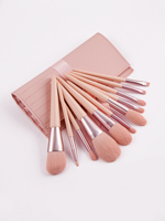 Benutzerdefiniertes Logo 11-teiliges Luxus Professionelles Multifunktionales Foundation Puder Lidschatten Gesichts-Make-up Hellrosa Pinselset