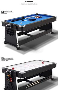 <span class=keywords><strong>Table</strong></span> <span class=keywords><strong>de</strong></span> <span class=keywords><strong>billard</strong></span> multifonctionnelle quatre-en-un <span class=keywords><strong>de</strong></span> style américain, <span class=keywords><strong>table</strong></span> <span class=keywords><strong>de</strong></span> <span class=keywords><strong>billard</strong></span> noire à huit boules, <span class=keywords><strong>table</strong></span> <span class=keywords><strong>de</strong></span> <span class=keywords><strong>billard</strong></span> d'intérieur <span class=keywords><strong>pour</strong></span> la maison, coussin en caoutchouc durable - Product Image 3