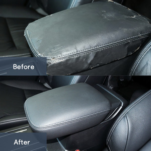 Funda para reposabrazos de consola central, cuero de microfibra auténtico para Honda Crv 2012-2016, caja de almacenamiento, no requiere desmontaje - Product Image 1