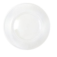 Vaisselle de mariage, assiette à dessert ronde en plastique transparent, assiette de présentation en acrylique transparente