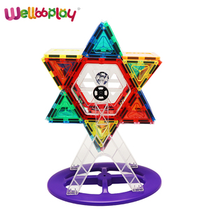Wellbbplay Divertidos Bloques de Construcción Magnéticos de 50 Piezas con Rueda de <span class=keywords><strong>la</strong></span> Fortuna - Juguete Educativo de Construcción para Niños de 5 <span class=keywords><strong>a</strong></span> 7 <span class=keywords><strong>A</strong></span>ños - Product Image 3