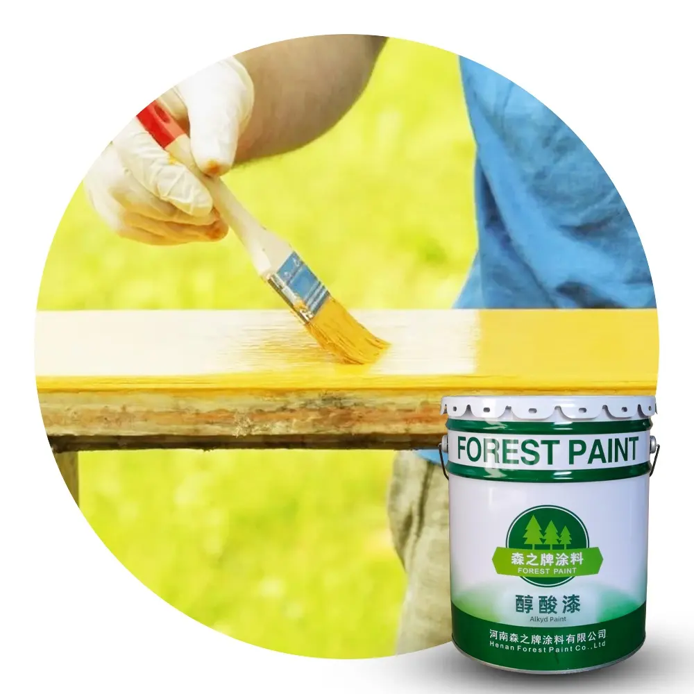 Pintura de esmalte a base de alquíd, a base de bosque, con colores personalizados y brillo, precio Popular
