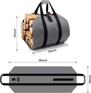 Meilleures ventes : Sac de transport de bûches en toile imperméable robuste et personnalisé pour l'intérieur avec poignées - Product Image 5
