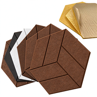 Panneau acoustique hexagonal certifié 100% fibre de polyester Panneaux muraux absorbants le son OEKO-TEX