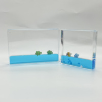 Cadre photo en acrylique 4x6 pouces avec paillettes liquides, personnalisable, transparent, flottant, en plastique, pour diverses occasions et festivals