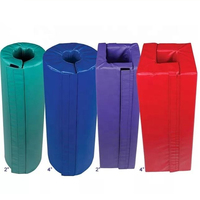 Protections de poteaux de rugby personnalisées, absorbant les chocs, avec marquage d'équipe pour les terrains de match et d'entraînement