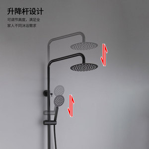 304 Stainless Steel Pressurized Shower Head Rain Spray Round High Pressure 1 Handle Mixing Valve Set For Bathroom - Product Image 2