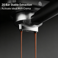 Machine à expresso à affichage numérique avec fonction café glacé, machine haute pression 20 bars pour latte, Americano, maison, bureau