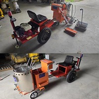 Marqueur de ligne de route thermofusible à double cylindre thermoplastique automobile Machine de marquage de ligne de route pour la fabrication de panneaux de signalisation
