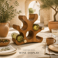 Porte-bouteilles en forme d'arbre, présentoir de table, organisateur pour bar haut de gamme, cour méditerranéenne, cuisine moderne, décoration intérieure
