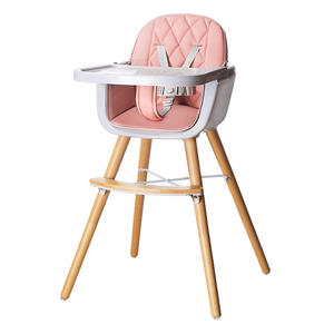 <span class=keywords><strong>Silla</strong></span> alta multifuncional 3 en 1 para niños Sillas altas de alimentación baratas para bebés con patas de madera - Product Image 4