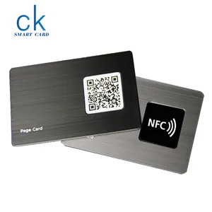 Customized Printing 13.56mhz Nfc Black Business Card Plastic PVC Nfc Card Visiting Card
