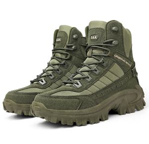 Chaussures de randonnée TSB35 Marron Vert Désert Qualité Garantie Personnalisée Chaussures de randonnée montantes en cuir pour l'extérieur - Product Image 6