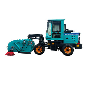 Balayeuse routière industrielle robuste pour chantier de construction avec brosse et réservoir d'eau pour l'entretien des routes - Product Image 3