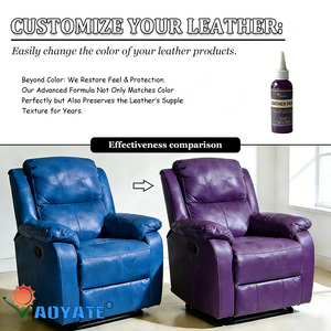 Peinture professionnelle pour cuir violet 60 ml pour meubles, intérieurs de voitures, chaussures, sacs, réparation et retouche - Product Image 3