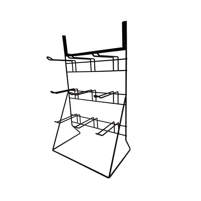 Filo di metallo 9 Peg Ganci Appendiabiti Pubblicità Visualizzazione Di Storage Rack di